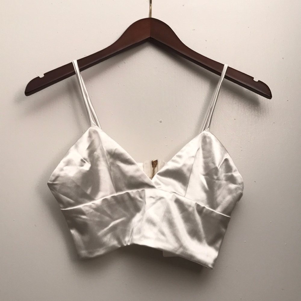White Cropped Top